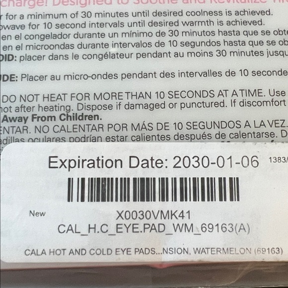 CALA HOT & COLD EYE PADS -NWT - Picture 3 of 4